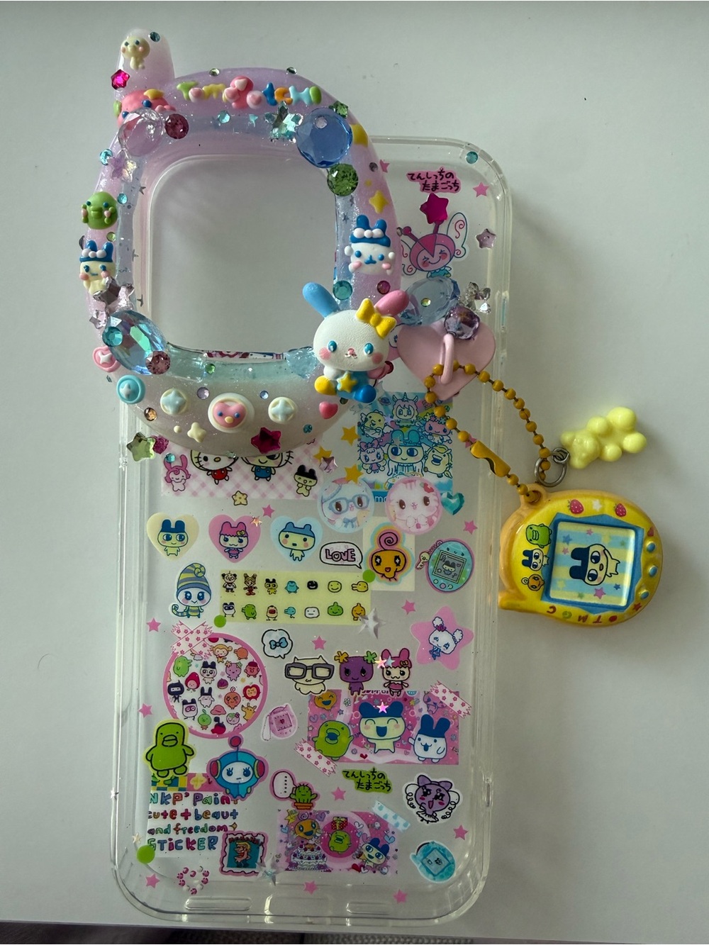 🎀 Custom Handmade Tamagotchi Decoden Phone Case – iPhone 16 Pro Max 🎀